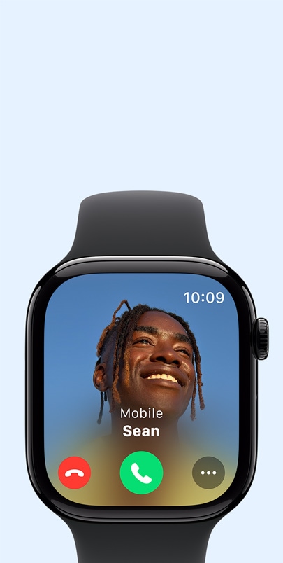 Apple Watch Series 10 με εισερχόμενη κλήση.