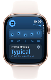 Apple Watch 顯示全新維生指數 app。