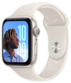 An Apple Watch SE.