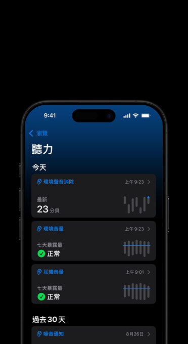 iPhone 顯示降低高音量功能的結果。