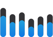 dB-Meter in Blau